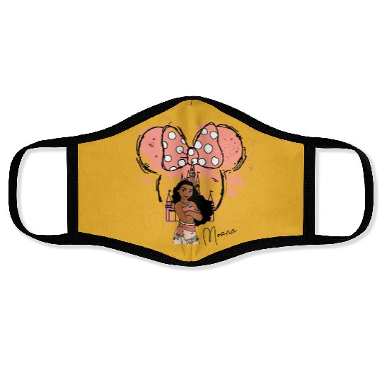 Disney Moana Princess Face Masks, Moana Watercolor Disney Face Masks, Moana Princess Face Masks