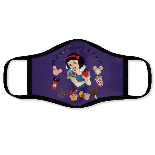Disney Snow White Face Masks, Snow White Disney Snacks Face Masks, Disney Best Day Ever Snow White Face Masks