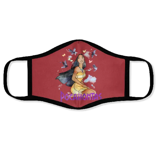 Disney Pocahontas Watercolors Of The Wind Graphic Face Masks