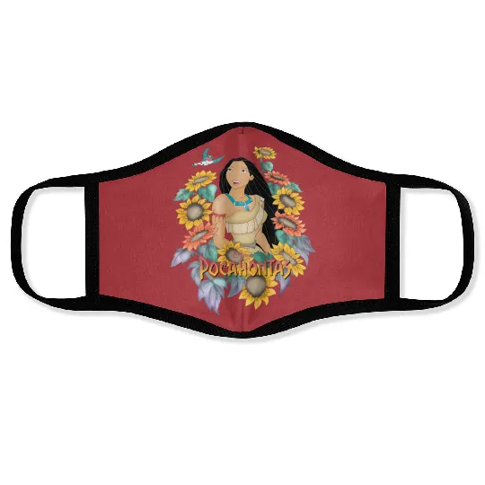 Retro Disney Princess Pocahontas Sunflower Face Masks