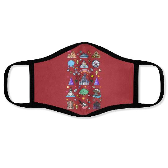 Retro Disney Happiest Place on Earth Face Masks