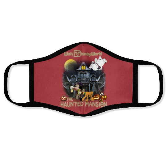 Vintage Haunted Mansion Face Masks, Disney Halloween Face Masks, Mickey Haunted Mansion Face Masks