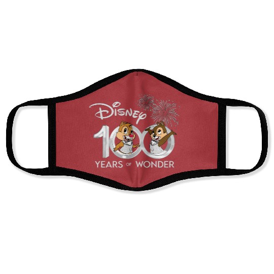 Disney 100 Years of Wonder Face Masks, 100th Anniversary Face Masks, Chip and Dale Face Masks
