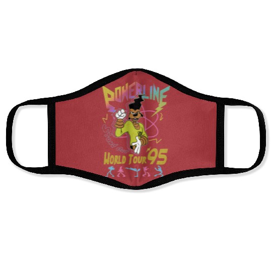 Retro Disney A Goofy Movie Powerline World Tour 95' Face Masks, Vintage Goofy Movie Powerline