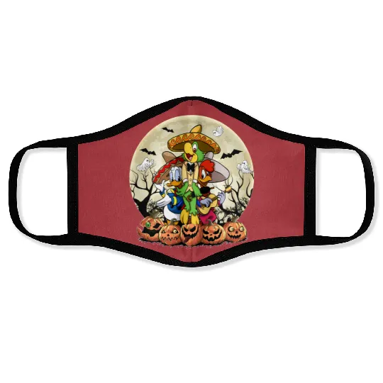 Retro Disney Three Caballeros Halloween Face Masks, WDW Halloween Party Matching Family Face Masks