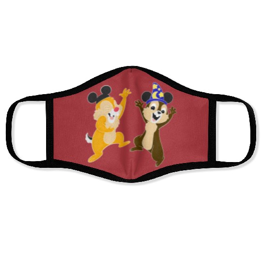Chip and Dale Face Masks, Disney travel Face Masks, Chipmunks Face Masks, Trip Face Masks