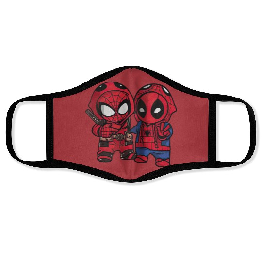 Marvel Spider-man And Deadpool Cosplay Cute Friends Unisex Face Masks, Disneyland Family Vacation