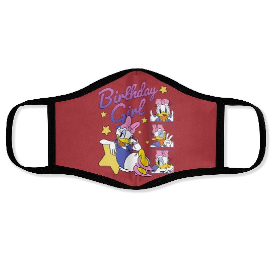 Disney Daisy Duck Birthday Girl Face Masks, Disney Daisy Birthday Face Masks
