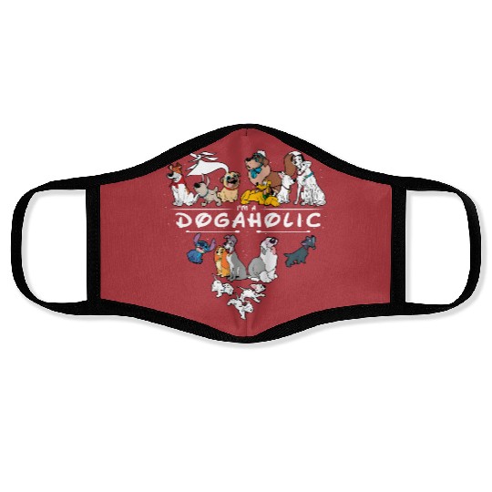 I'm Dog a Holic Disney Dogs Face Masks, Disney Pluto, Bolt Percy Dug Face Masks