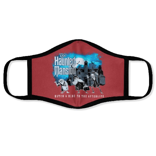 Hitch A Ride To The Afterlife Hitchhiking Ghosts Face Masks, Disney The Haunted Mansion Face Masks