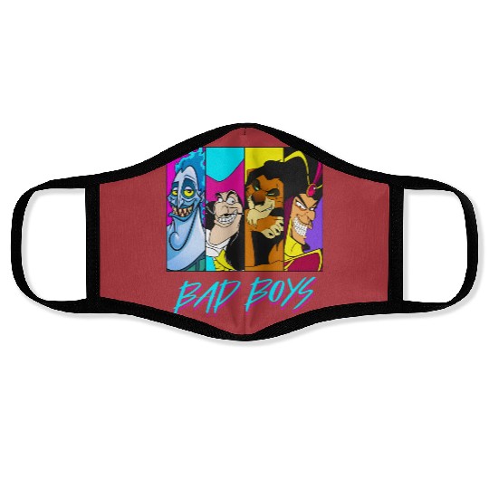 Retro Disney Villains Bad Boy Face Masks Hades Captain Hook Scar Jafar Face Masks