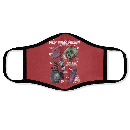 Vintage Disney Pick Your Poison  Face Masks, Disney Halloween Face Masks