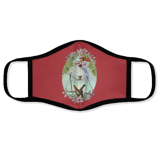 Disney Haunted Mansion Tightrope Walker Face Masks, Tightrope Girl Disney Halloween Face Masks