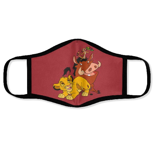 Disney The Lion King Young Simba Timon And Pumbaa Face Masks, Magic Kingdom Trip  Face Masks Family Birthday Gift