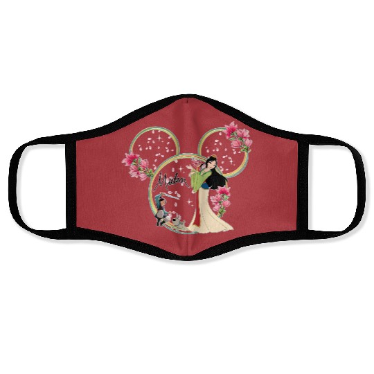 Mulan Princess Face Masks, Disney Princess Face Masks, Mulan And Mushu Face Masks