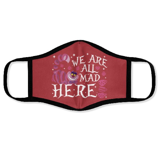 We Are All Mad Here Face Masks, Disney Alice In Wonderland Mad Face Masks