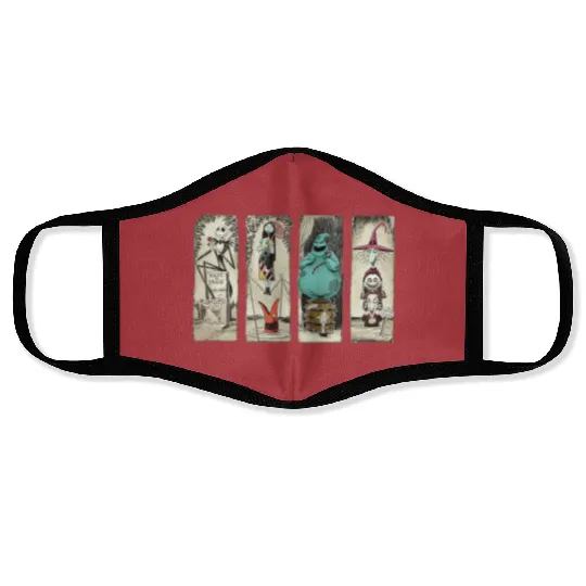 Retro Haunted Mansion The Nightmare Before Christmas Face Masks, Disney Halloween  Face Masks