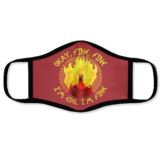 Disney Hercules Villains Hades Meme Okay Fine I'm Cool Retro Face Masks