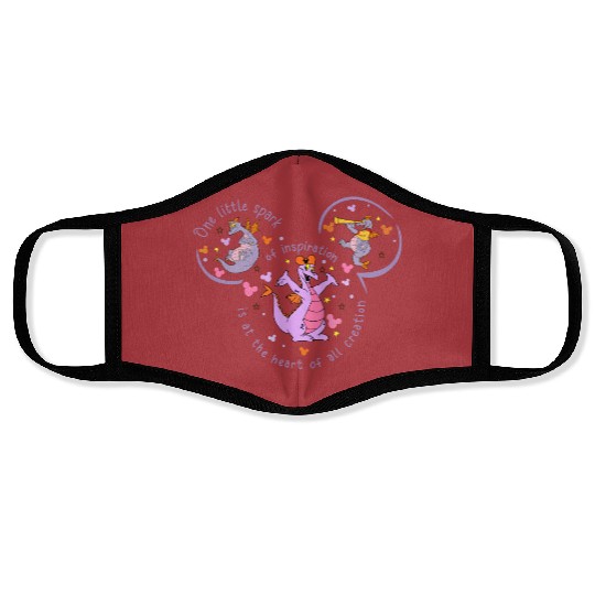 Figment Inspiration Face Masks, Disney Figment Face Masks, Purple Dragon Face Masks, Disney Trip Face Masks