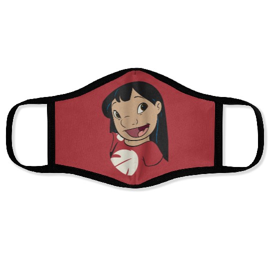 Discover Disney Lilo Stitch Lilo Big Face Red  Smile Tank Face Masks