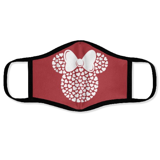 Discover Disney Minnie Mouse Icon Filled with White Heart Face Masks