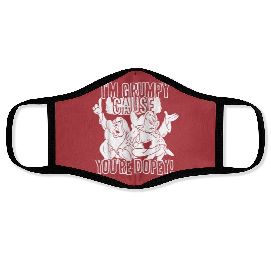 Discover Disney Snow White Grumpy Cause Youre Dopey Graph Face Masks