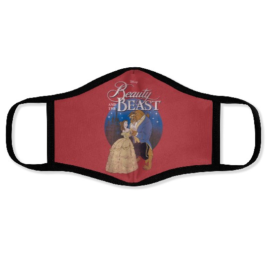 Disney Beauty And The Beast Classic Title Logo P Face Masks