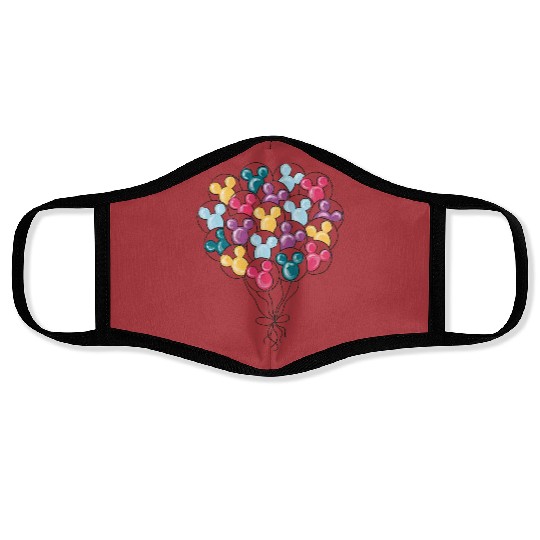 Watercolor Mickey balloon Face Masks, Disney balloon Face Masks, Magic Kingdom Face Masks