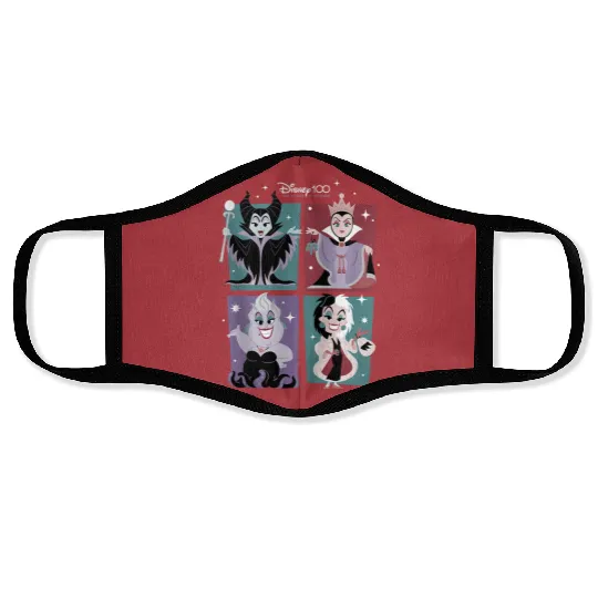 Disney 100 Celebrating 100 Years Of Villains Tan Face Masks