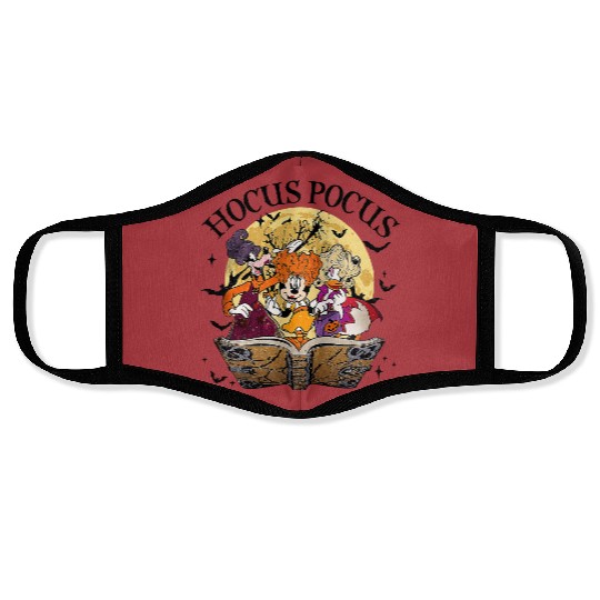 Disney Hocus Pocus Face Masks, Minnie Daisy Clarabelle Cosplay Pocus Sanderson Sisters Face Masks
