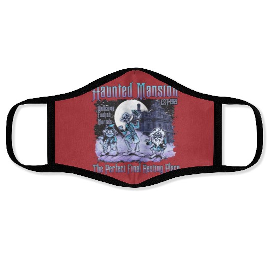 Retro Disneyland Haunted Mansion Face Masks, Disneyland Halloween Face Masks