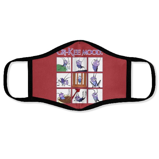 Disney Mulan Cri Kee Mood Emotion Of Cri-Kee Cute Face Face Masks Birthday Face Masks
