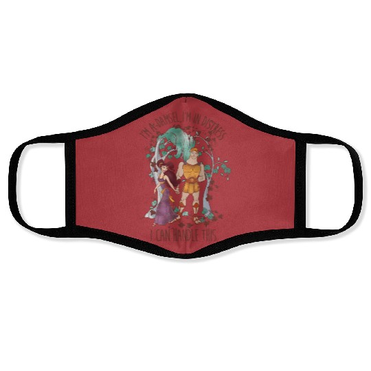 Retro Disney Hercules Meg I'm In Distress I Can Handle This Face Masks