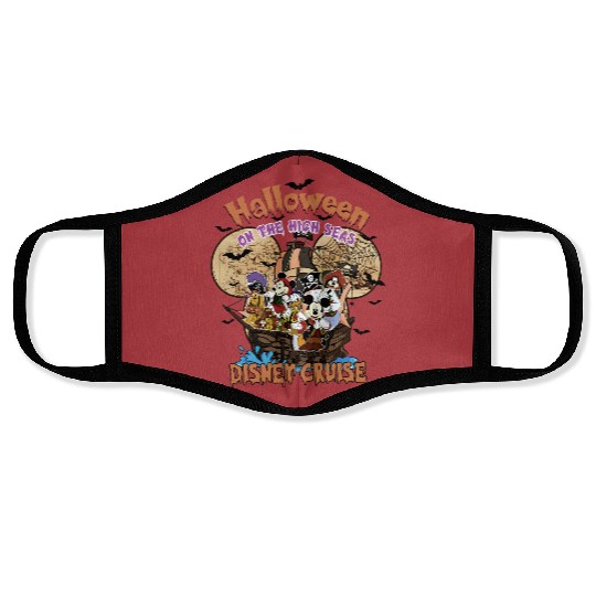 Disney Halloween Vintage Face Masks, Disney Halloween On The High Seas 2023 Face Masks, Disney Cruise Halloween Face Masks