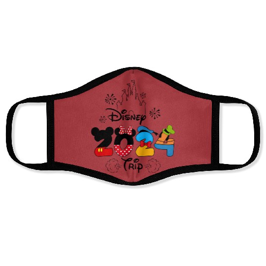 Disney 2024 Trip Face Masks, Disneyland 2024 Face Masks, Mickey And Friends 2024 Trip Face Masks