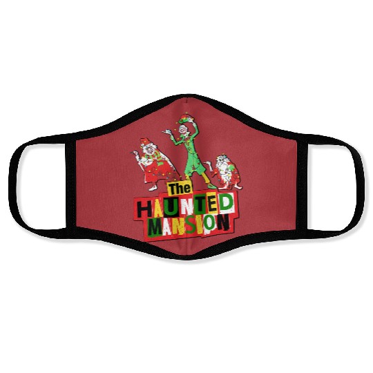 Vintage Disney Parks Hitchhiking Ghosts Christmas Lights Face Masks, The Haunted Mansion Christmas Face Masks