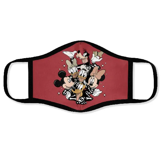 Disney Halloween Crop Top, Mickey Skeleton Crop Top Face Masks