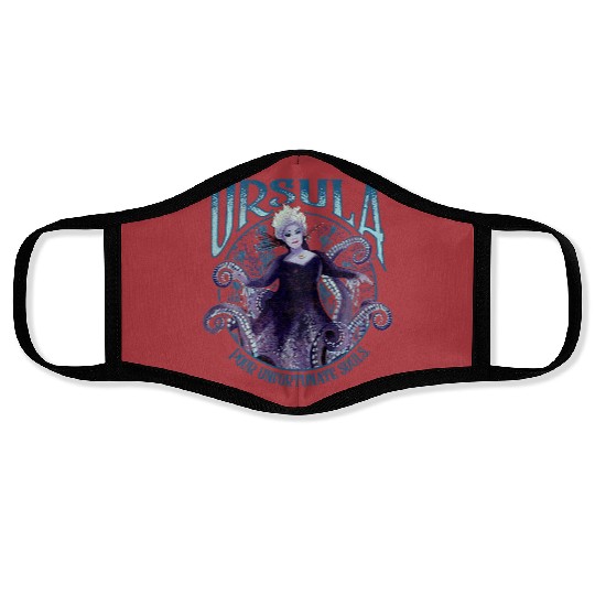 Disney The Little Mermaid Ursula Poor Unfortunate Souls Logo Face Masks