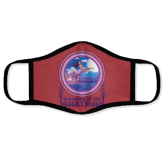 Disney Aladdin Jasmine On Magic Carpet Desert Moon Dream Face Masks