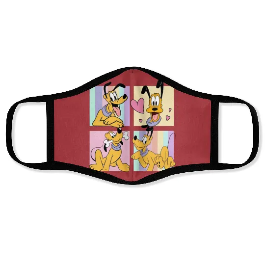 Disney Pluto Dog  Face Masks, Pluto Graphic Face Masks