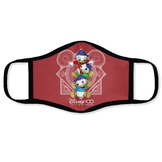 Disney Ducktales Huey, Dewey, and Louie Face Masks, Disney 100 Years Of Wonder Face Masks