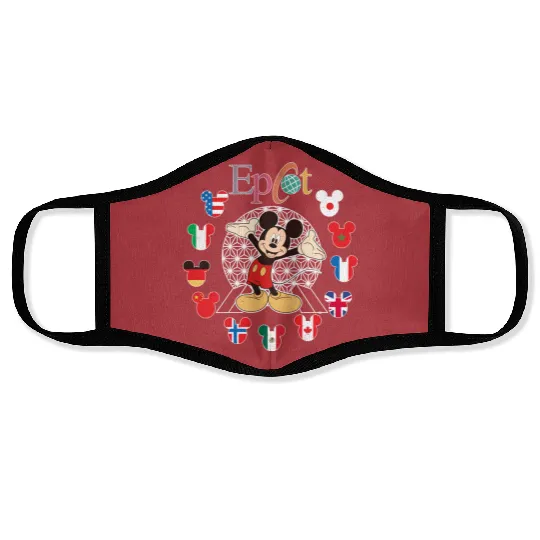 Disney Epcot World Traveler Face Masks, Disney Epcot World Traveler Disney Trip Matching Face Masks