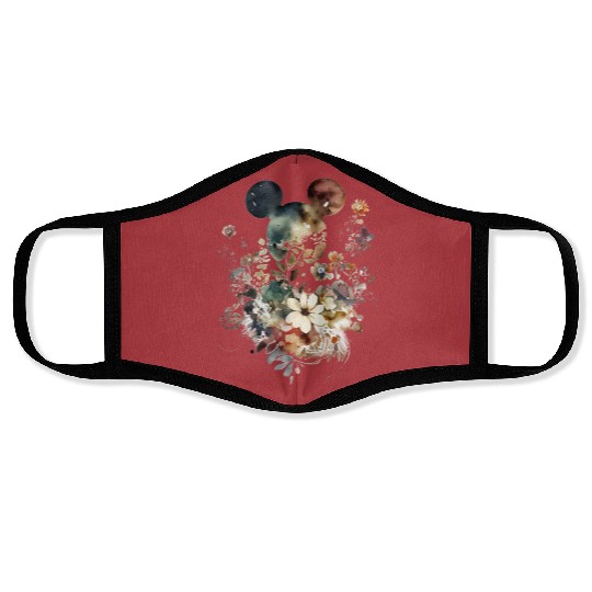 Discover Mickey Mouse Flower Face Masks, Mickey Floral Ears Face Masks, Floral Face Masks, Disney Family Trip