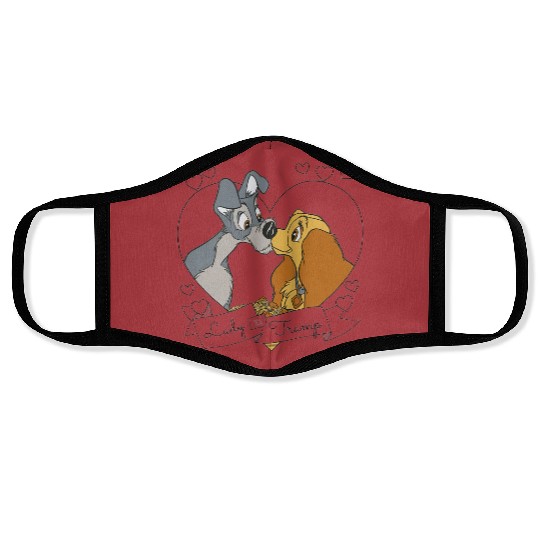 Disney Lady And The Tramp Face Masks, Disney Couple Face Masks , Animal Kingdom Face Masks, Disney Face Masks, Disney World Face Masks, Magic Kingdom Face Masks