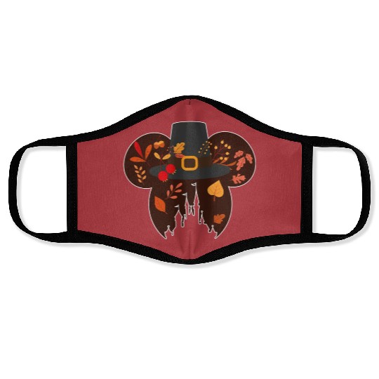 Mickey Fall Face Masks, Disney Thanksgiving Face Masks, Disney Head Face Masks