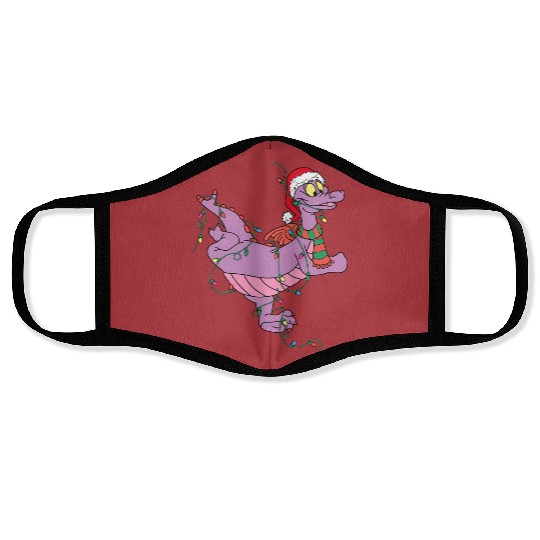 Santa Figment Dragon Lights Christmas Light  Face Masks, Disney