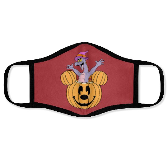 Retro Disney Figment Pumpkin Halloween Costume Face Masks