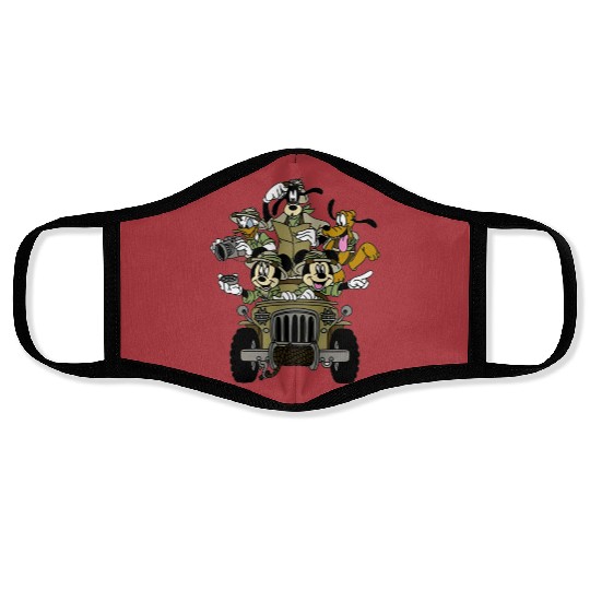 Mickey & Friends Animal Kingdom Safari Jeep Face Masks, Disney Face Masks