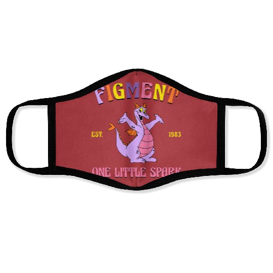 Retro Figment Face Masks, Figment Est 1983, One Little Spark, Journey Into Imagination, Disneyland Face Masks
