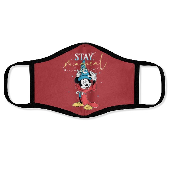 Retro Sorcerer Mickey Stay Magical Face Masks, Fantasmic Disneyland Face Masks